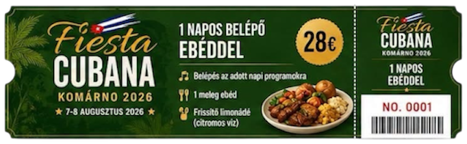 1 Napos Belépő Ebéddel (28 €)
