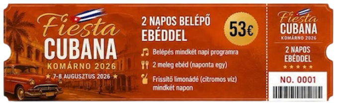 2 Napos Belépő Ebéddel (53 €)