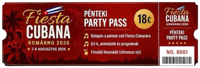 Pénteki Party Pass (18 €)